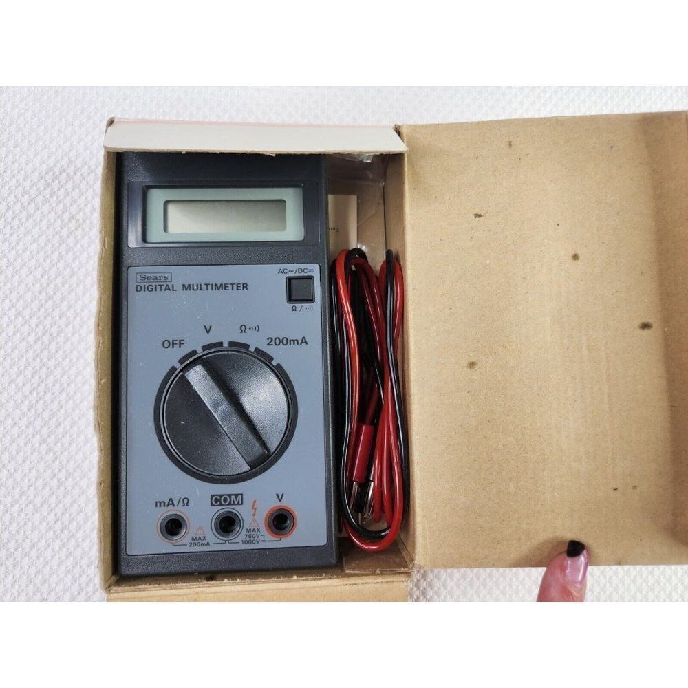 Vintage Sears Pre Craftsman Multimeter Testing Tool With Probes New Dead Stock